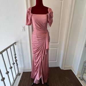 🦄 NWT Mac Duggal Sz 2 Elegant Mauve Pink Gown SAMPLE